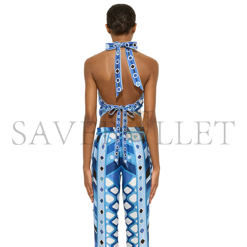 PUCCI VIVARA PRINT SLEEVELESS TOP 5URM035U730P10